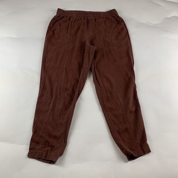 Old Navy Root Beer Brown Linen Blend Slim Leg Ankle Pant M - Picture 1 of 6
